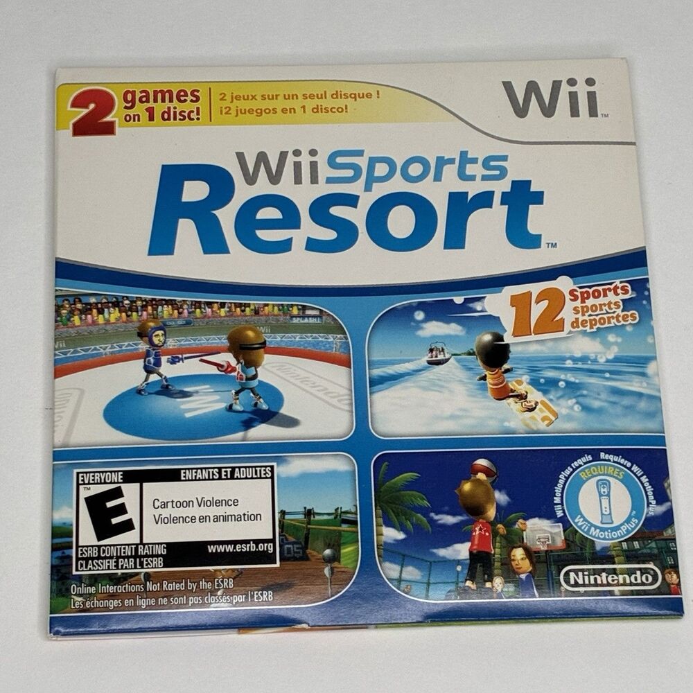 Nintendo Wii Sports & Sports Resort 2 in 1 Disc With Sleeve Tested No Manual
